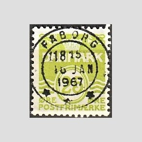 FRIM�RKER DANMARK | 1965 - AFA 430 - B�lgelinie 25 �re lysgr�n - Lux Stemplet