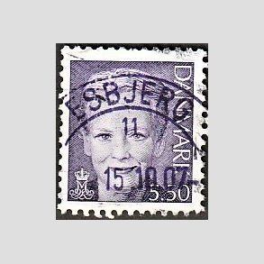 FRIMRKER DANMARK | 2000 - AFA 1247 - Dronning Margrethe II - 5,50 violet - Pragt Stemplet