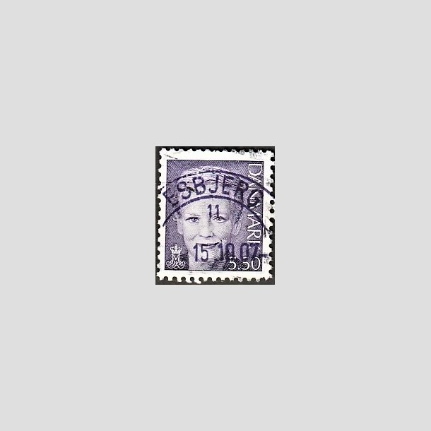 FRIMRKER DANMARK | 2000 - AFA 1247 - Dronning Margrethe II - 5,50 violet - Pragt Stemplet