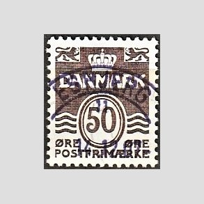 FRIM�RKER DANMARK | 1974 - AFA 571 - B�lgelinie 50 �re brun - Lux Stemplet Esbjerg