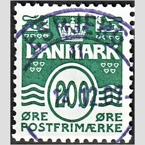 FRIM�RKER DANMARK | 2005 - AFA 1447 - B�lgelinie - 200 �re olivengr�n - Pragt Stemplet