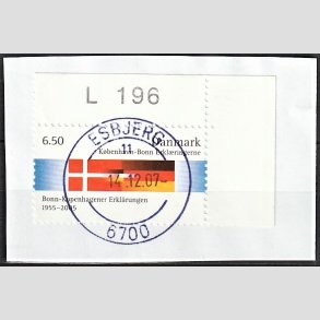 FRIM�RKER DANMARK | 2005 - AFA 1431 - K�benhavn-Bonn - 6,50 Kr. flerfarvet p� afklip med marginal - Pragt Stemplet