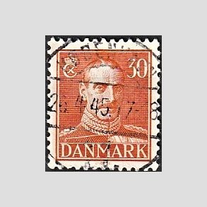 FRIMRKER DANMARK | 1942-44 - AFA 278 - Chr. X 30 re orange - Lux Stemplet