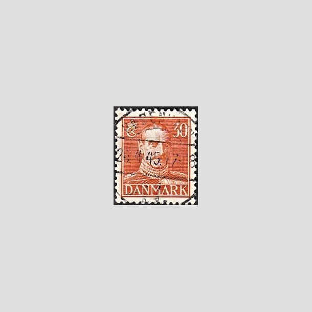 FRIMRKER DANMARK | 1942-44 - AFA 278 - Chr. X 30 re orange - Lux Stemplet