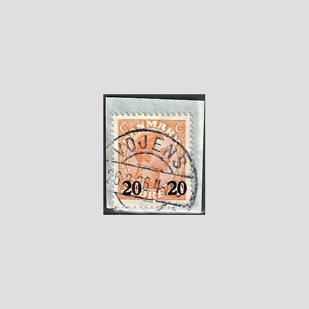 FRIMRKER DANMARK | 1926 - AFA 152 - 20 20/30 re orange Chr. X provisorier - Lux Stemplet "VOJENS"