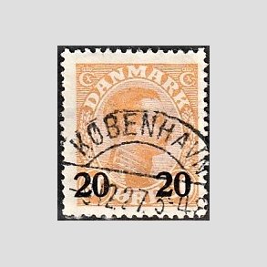 FRIMRKER DANMARK | 1926 - AFA 152 - 20 20/30 re orange Chr. X provisorier - Lux Stemplet 