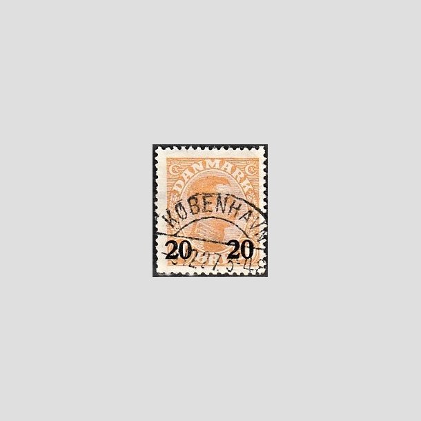 FRIMRKER DANMARK | 1926 - AFA 152 - 20 20/30 re orange Chr. X provisorier - Lux Stemplet "KBENHAVN"