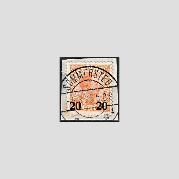 FRIMRKER DANMARK | 1926 - AFA 152 - 20 20/30 re orange Chr. X provisorier - Lux Stemplet "SOMMERSTED"
