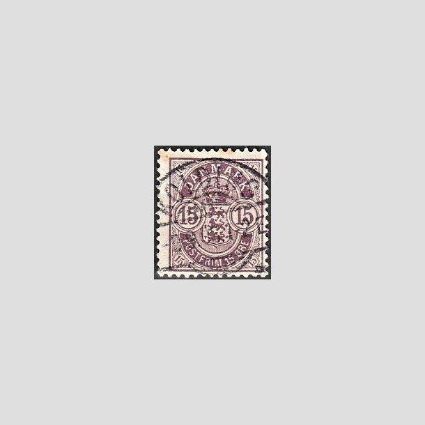 FRIMRKER DANMARK | 1901-02 - AFA 38 - 15 re grlilla - Stemplet "KOLDING"