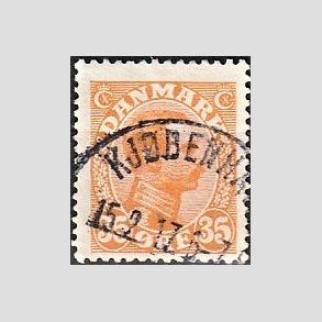 FRIMRKER DANMARK | 1913 - AFA 73 - Chr. X 35 re orange - Lux Stemplet