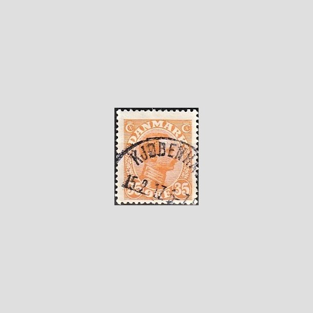 FRIMRKER DANMARK | 1913 - AFA 73 - Chr. X 35 re orange - Lux Stemplet