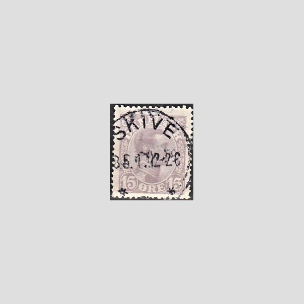 FRIMRKER DANMARK | 1913 - AFA 70a - Chr. X 15 re matlilla - Lux Stemplet "KJBENHAVN"