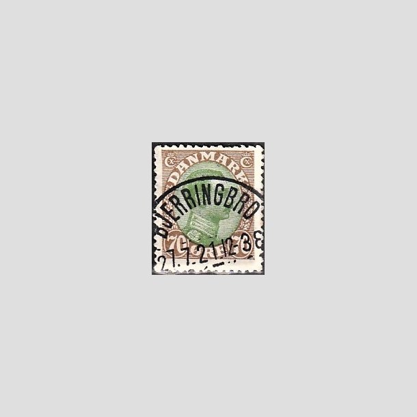 FRIMRKER DANMARK | 1918-20 - AFA 108 - Chr. X 70 re brun/grn - Lux Stemplet "BJERRINGBRO"
