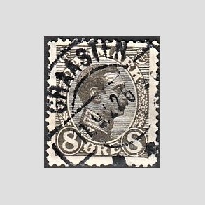 FRIMRKER DANMARK | 1918-20 - AFA 099 - Chr. X 8 re gr - Lux Stemplet 
