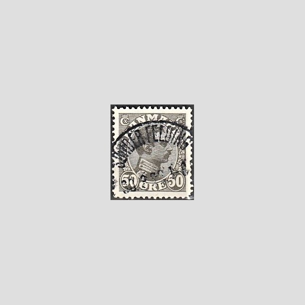 FRIMRKER DANMARK | 1921-22 - AFA 129 - Chr. X 50 re olivengr - Lux Stemplet