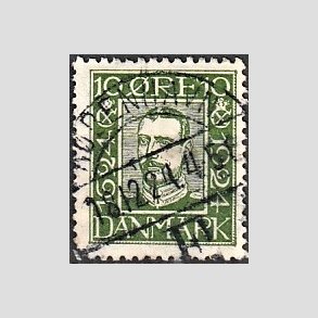 FRIM�RKER DANMARK | 1924 - AFA 135 - Postjubil�um 10 �re gr�n - Lux Stemplet 
