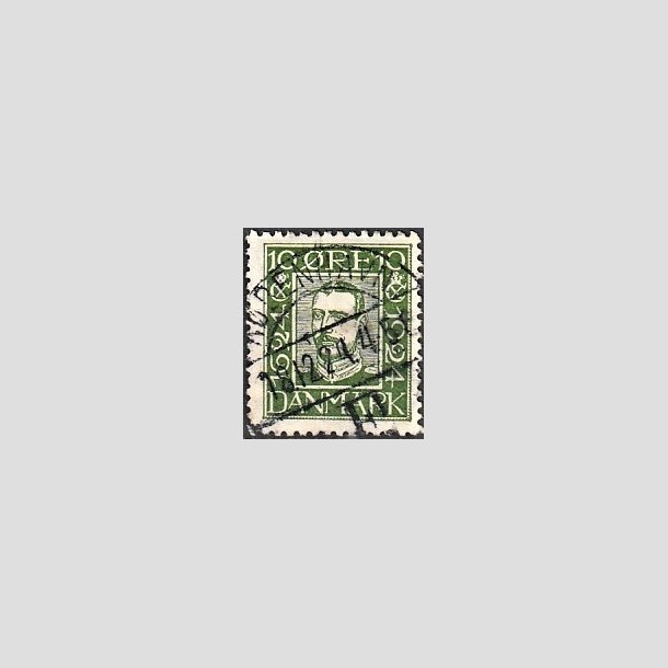 FRIMRKER DANMARK | 1924 - AFA 135 - Postjubilum 10 re grn - Lux Stemplet 