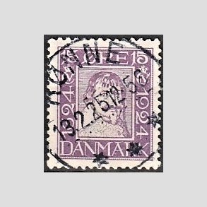 FRIM�RKER DANMARK | 1924 - AFA 138 - Postjubil�um 15 �re violet - Lux Stemplet