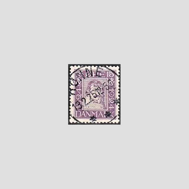 FRIMRKER DANMARK | 1924 - AFA 138 - Postjubilum 15 re violet - Lux Stemplet