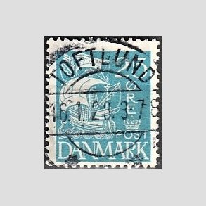 FRIM�RKER DANMARK | 1927 - AFA 171 - Karavel 25 �re bl� - Lux Stemplet