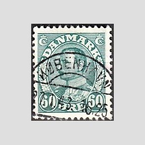 FRIMRKER DANMARK | 1934 - AFA 210 - Chr. X 60 re blgrn - Lux Stemplet 