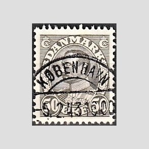 FRIMRKER DANMARK | 1934 - AFA 209 - Chr. X 50 re gr - Lux Stemplet Kbenhavn