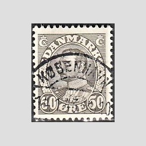 FRIMRKER DANMARK | 1934 - AFA 209 - Chr. X 50 re gr - Lux Stemplet Kbenhavn