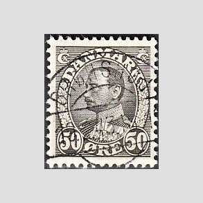 FRIMRKER DANMARK | 1934 - AFA 209 - Chr. X 50 re gr - Lux Stemplet Brnshj