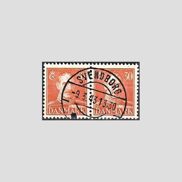 FRIMRKER DANMARK | 1942-44 - AFA 278 - Chr. X 30 re orange i par - Lux Stemplet