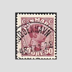 FRIMRKER DANMARK | 1913 - AFA 74 - Chr. X 50 re vinrd - Lux Stemplet