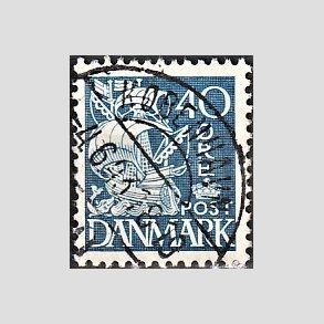 FRIM�RKER DANMARK | 1940 - AFA 260 - Karavel 40 �re bl� Type II - Lux Stemplet 