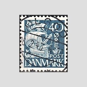 FRIM�RKER DANMARK | 1940 - AFA 260 - Karavel 40 �re bl� Type II - Lux Stemplet 
