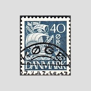 FRIM�RKER DANMARK | 1940 - AFA 260 - Karavel 40 �re bl� Type II - Lux Stemplet K�ge