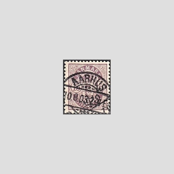 FRIMRKER DANMARK | 1901-02 - AFA 38 - 15 re grlilla - Lux Stemplet "AARHUS"