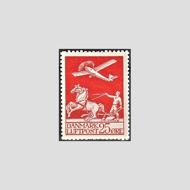 FRIMRKER DANMARK | 1925 - AFA 146 - Gl. Luftpost 25 re rd - Ubrugt