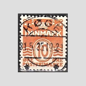 FRIM�RKER DANMARK | 1933 - AFA 202 - B�lgelinie 10 �re orange type IA - Lux Stemplet