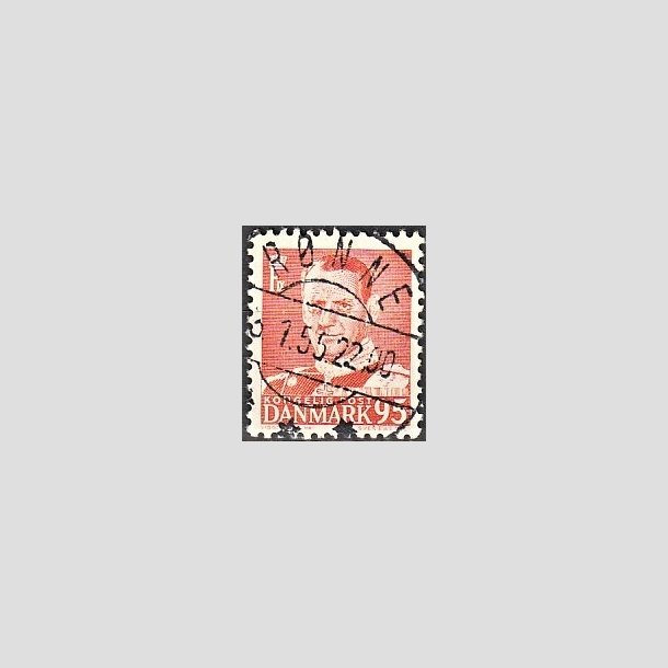 FRIMRKER DANMARK | 1952-53 - AFA 343 - Fr. IX 95 re orangerd - Lux Stemplet 