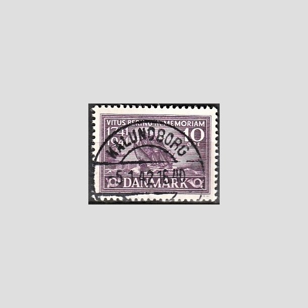 FRIMRKER DANMARK | 1941 - AFA 270 - Vitus Bering 10 re violet - Lux Stemplet Kalundborg