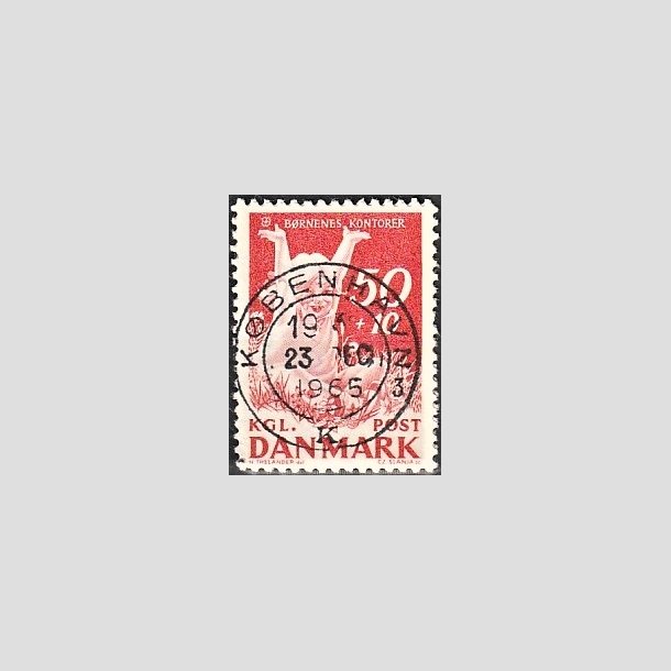 FRIMRKER DANMARK | 1965 - AFA 439F - Brnenes Kontor - 50 + 10 re rd - Pragt Stemplet