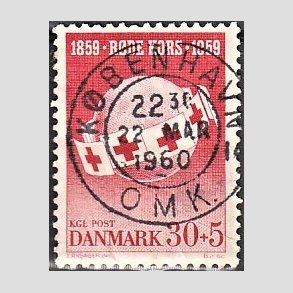 FRIMRKER DANMARK | 1959 - AFA 378 - Rde Kors - 30 + 5 re rd - Pragt Stemplet