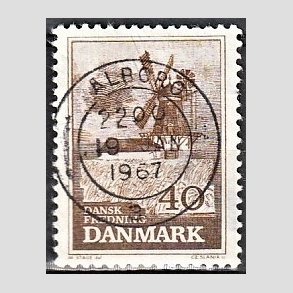 FRIM�RKER DANMARK | 1965 - AFA 440 - Bog� M�lle - 40 �re brun - Pragt Stemplet