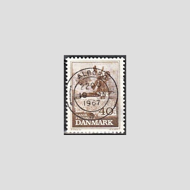 FRIMRKER DANMARK | 1965 - AFA 440 - Bog Mlle - 40 re brun - Pragt Stemplet