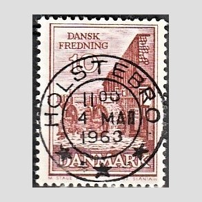 FRIMRKER DANMARK | 1962 - AFA 407 - Fredningsserie - 10 re rdbrun - Pragt Stemplet Holstebro