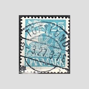 FRIM�RKER DANMARK | 1927 - AFA 171 - Karavel 25 �re bl� - Lux Stemplet 