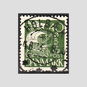 FRIM�RKER DANMARK | 1927 - AFA 174 - Karavel 40 �re gr�n - Lux Stemplet 