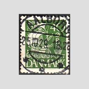 FRIM�RKER DANMARK | 1927 - AFA 174 - Karavel 40 �re gr�n - Lux Stemplet 