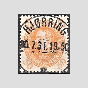 FRIMRKER DANMARK | 1930 - AFA 193 - Chr. X 60 r 30 re gul - Lux Stemplet