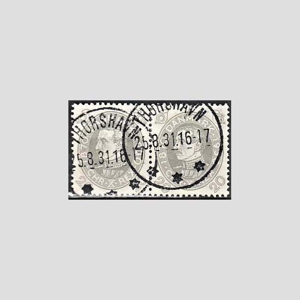 FRIMRKER DANMARK | 1930 - AFA 191 - Chr. X 60 r 20 re gr i par - Lux Stemplet "THORSHAVN"