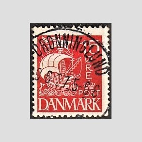 FRIM�RKER DANMARK | 1927 - AFA 169 - Karavel 15 �re r�d - Lux Stemplet 