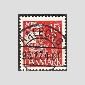 FRIM�RKER DANMARK | 1927 - AFA 169 - Karavel 15 �re r�d - Lux Stemplet 